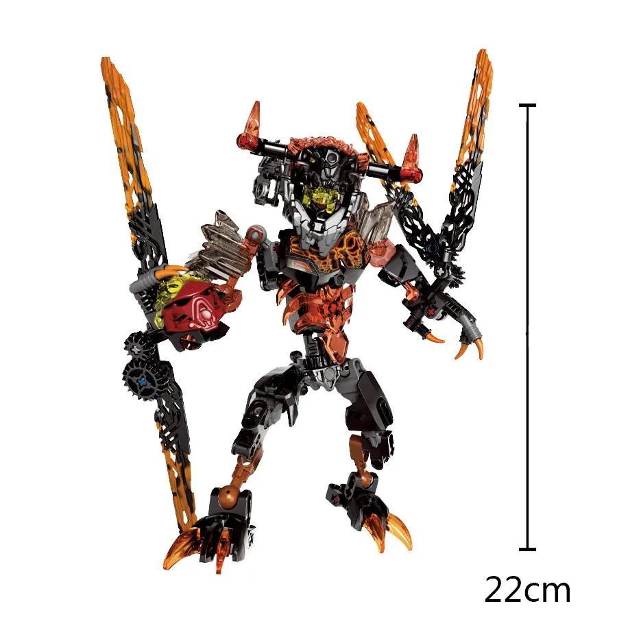 BIONICLE 118 шт 22 см Лава Фигурки зверей Модель Строительный блок кирпичи игрушки