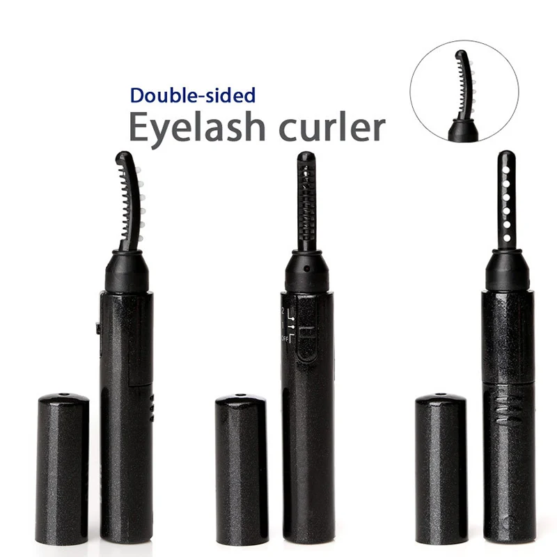 

2018 Mini Electric Heated Eyelash Curl Double-sided Perm Eye Lashes Casual Long Lasting Pen Makeup Tools