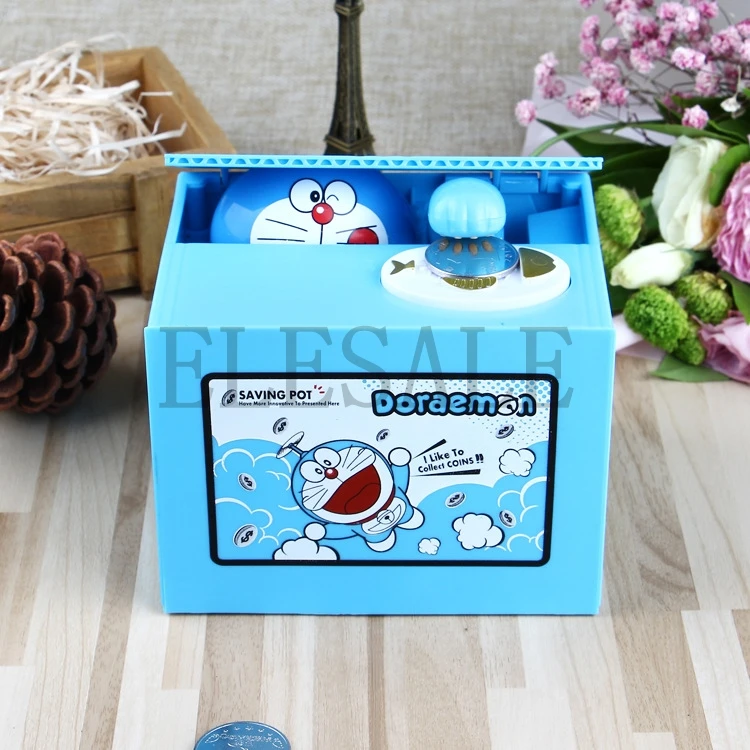 Новинка Doraemon абсолютно новая кража монета копилка электронная пластиковая Копилка для денег коробка для монет копилки