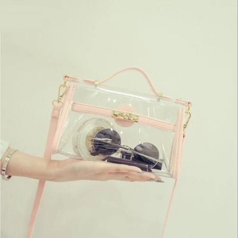 De las mujeres de PVC Transparente Bolsa de Pequeñas Bolsas de Embrague  Bolso de Mano Para Dama nueva Moda de Verano la Playa de la Jalea Bolsas De  Mensajero Carteras Monedero Sac