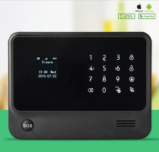 Russian language home wireless GSMS Wifi GPRS security alarm system for Russia market