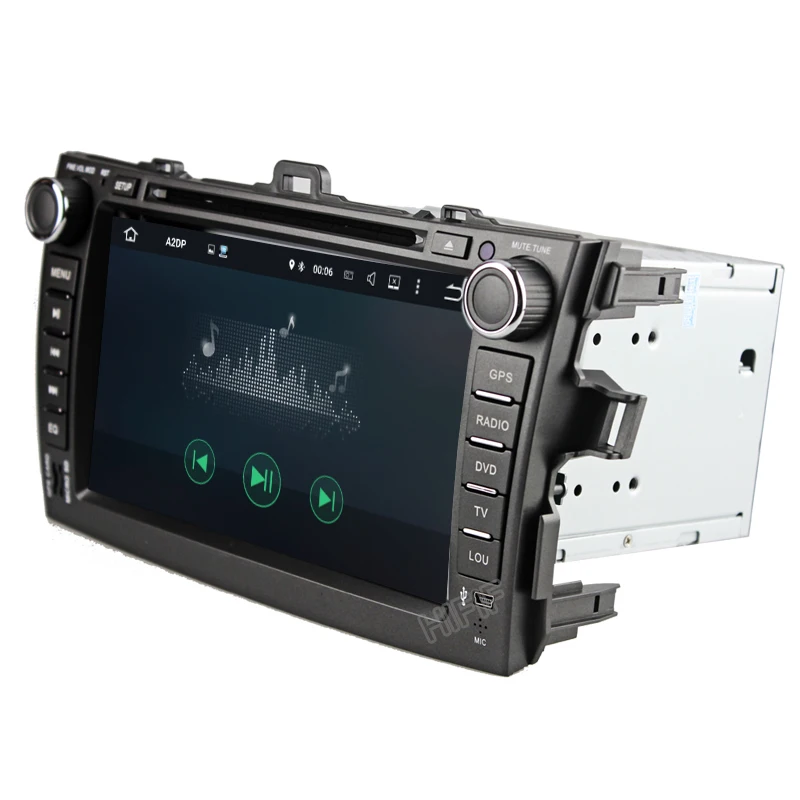 Best HIHIF Android 7.12 Quad Core Car DVD Stereo Unit GPS Navigation for Toyota Corolla 2007-2011 4G WIFI OBD II 2GB RAM 16GB ROM 5