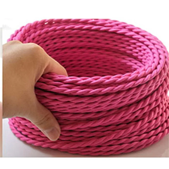 10m  many 2 x0.75 mm fabric cable antique special way, Vintage wire eters Brown braided c (1)