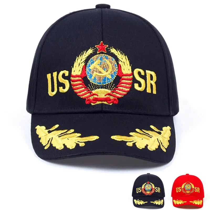 

Unisex 100%Cotton Baseball Cap Russian Emblem Embroidery Snapback Sports Hats Male Summer Sports caps outdoor leisure hats