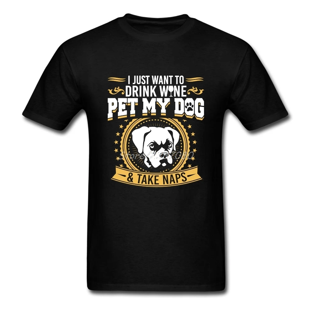 Boxer Pet My Dog T Shirt Big Size Short Sleeve Custom Men 2020 Hot Funny Cotton Crewneck Mens Shirts | Мужская одежда