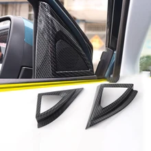 Para Peugeot 3008 GT 5008 2nd 2017 2018 Altofalante Do Carro Tampa Decoração Guarnição Da Porta Da Frente Quadro Triângulo Auto Styling Acessórios 2 pcs