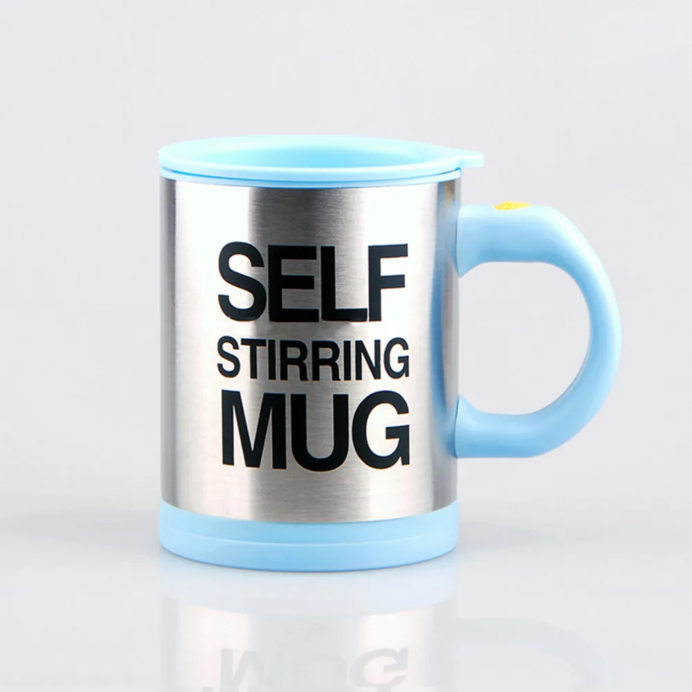 

YHX hot sale  Stylish 6 colors Stainless Steel Lazy Self Stirring Mug Auto Mixing Tea Milk Coffee Cup Office Gift Eco-Friendly
