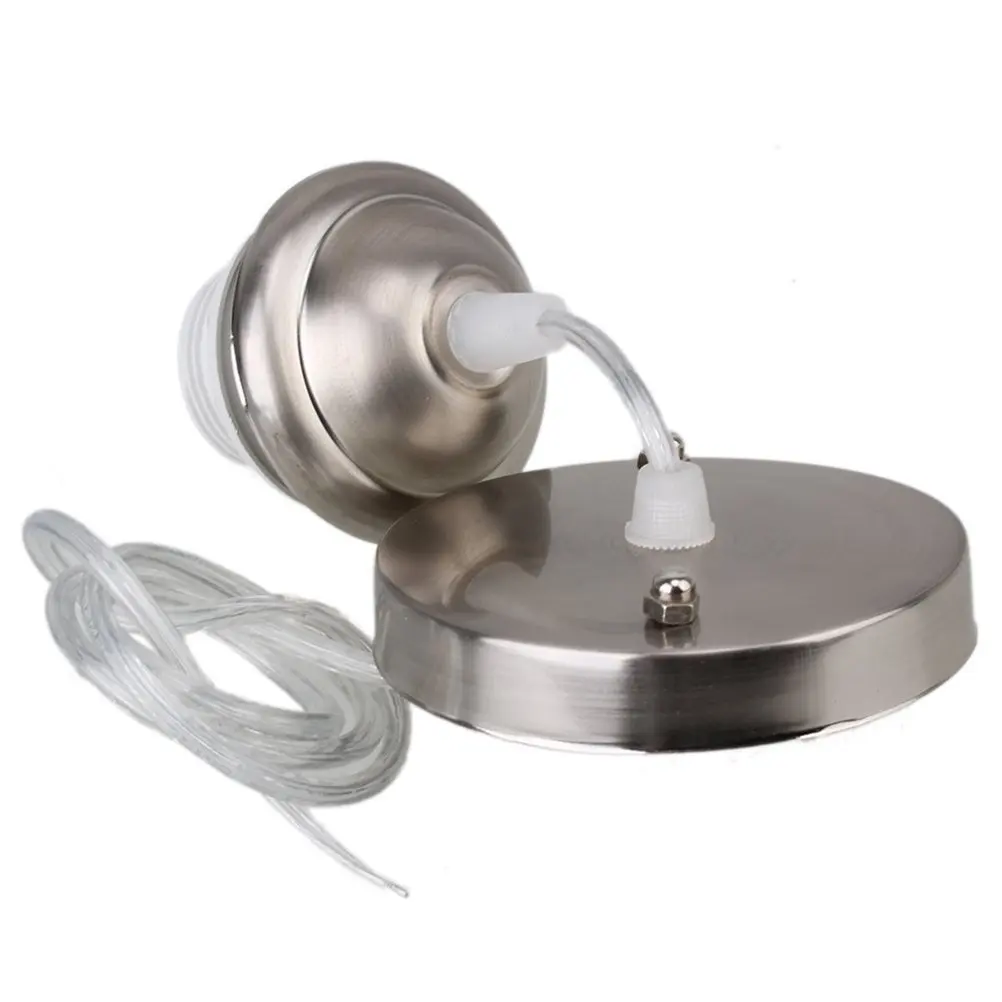 Chrome Ceiling Pendant Lamp Holder Fitting Accessories Kit for E27 Bulb