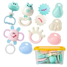 10 шт., детские игрушки, пластиковый Колокольчик для рукоделия, очаровательный Колокольчик для рукоделия, детские погремушки, игрушки для новорожденных, 0-12 месяцев, игрушки для прорезывания зубов