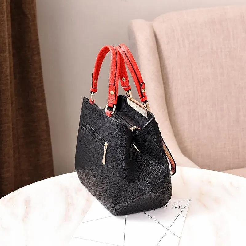 Fashion Stitching Handbag For Women Leather Crossbody Bags Female Messenger Shoulder Tote Lady Purse Bolsa Sac A Main SS7242 (2)