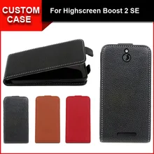 Роскошные Flip Vertical Обложка сумка флип вверх и вниз кожаный чехол для Highscreen Boost, 2 SE, бесплатный подарок