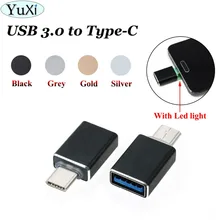 YuXi Тип C штекер USB Женский Кабель адаптер конвертер для USB C к USB 3,0 зарядное устройство штекер OTG адаптер конвертер для телефона Android