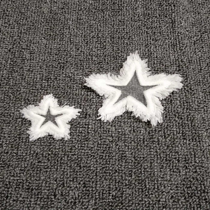 5pcs/lot white star patches for clothing Sew on patch stars decorative
