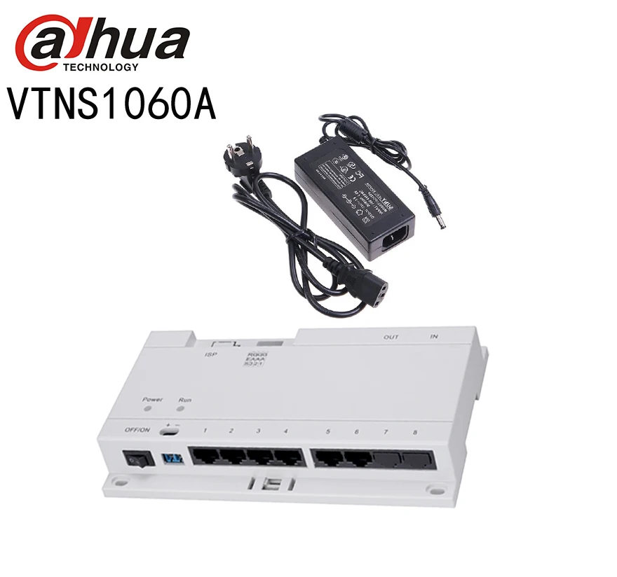 

Dahua VTNS1060A Video Intercom POE Switch for IP System Connect max 6 indoor monitors with the Cat 5e cable for vto2000a