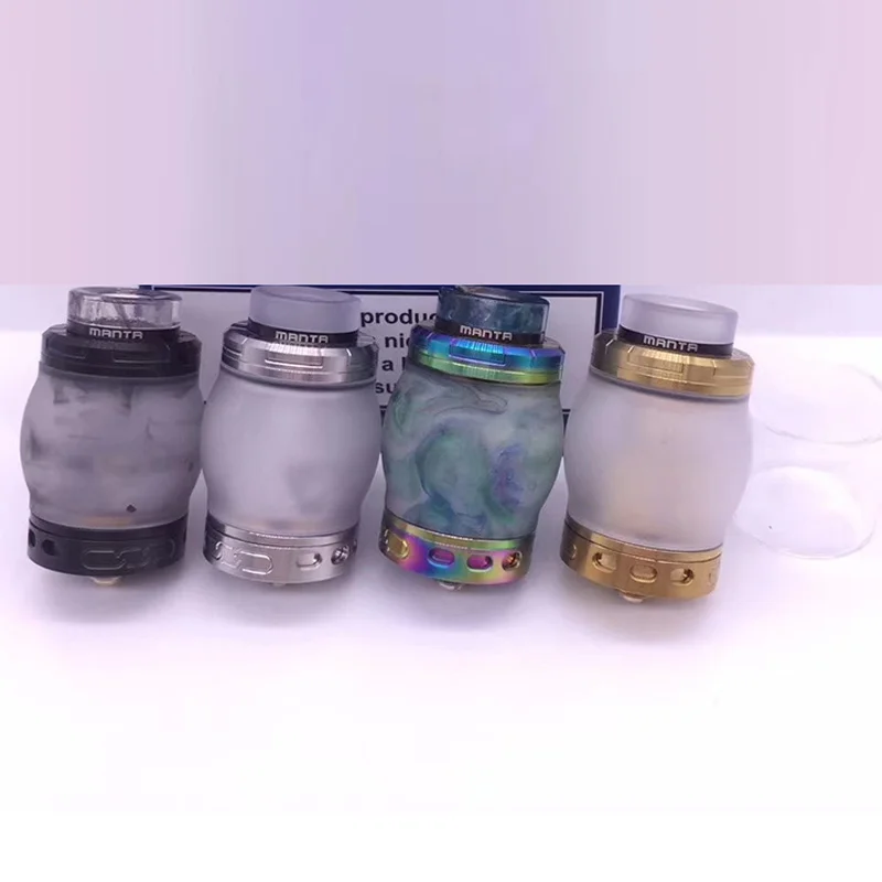 

subtwo Manta RTA Resin Version 4.5ml Tank Capacity with 24mm manta Top Filling Resin Tip Airflow Adjustable vs kayfun lite rta