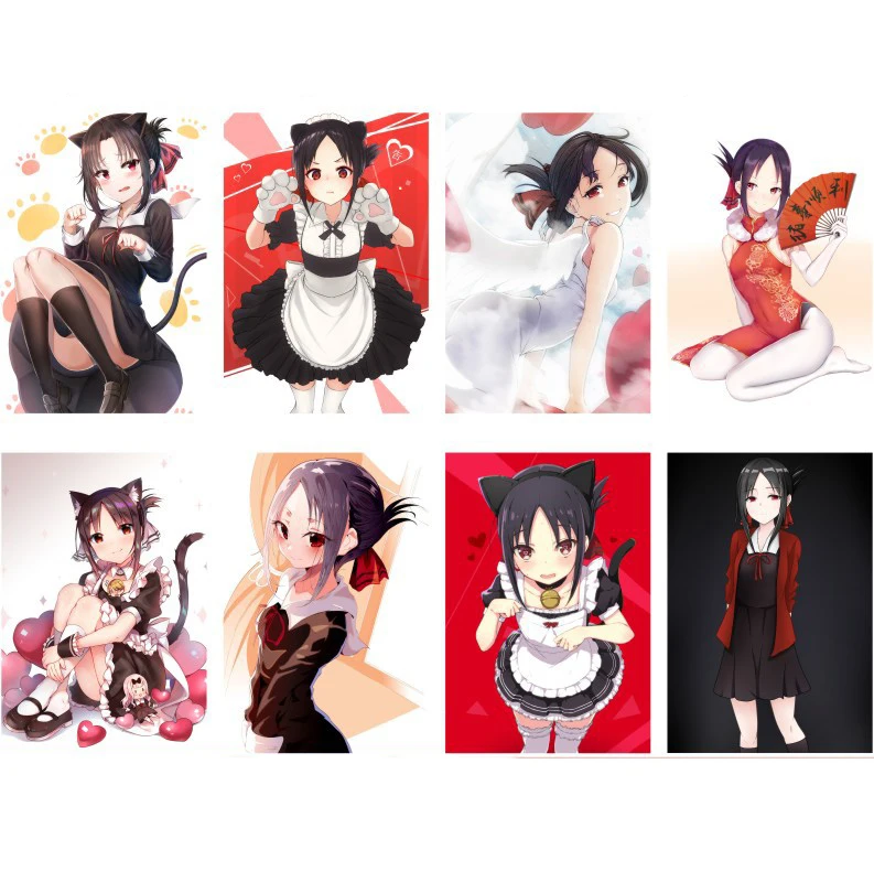 8 шт./компл. аниме Kaguya sama: Love is War Shinomiya фигурки тисненый рисунок настенные