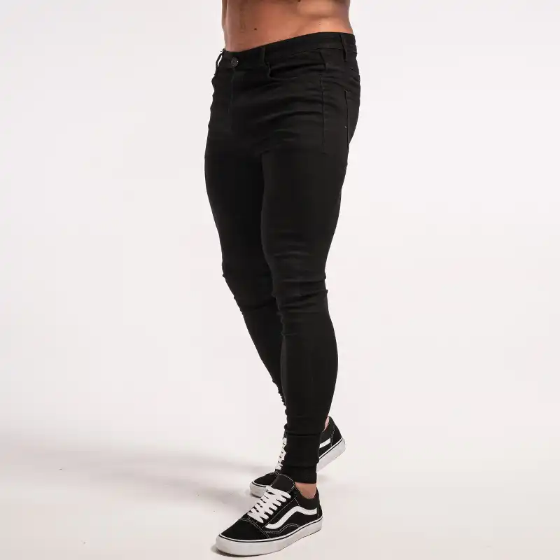 black side stripe jeans