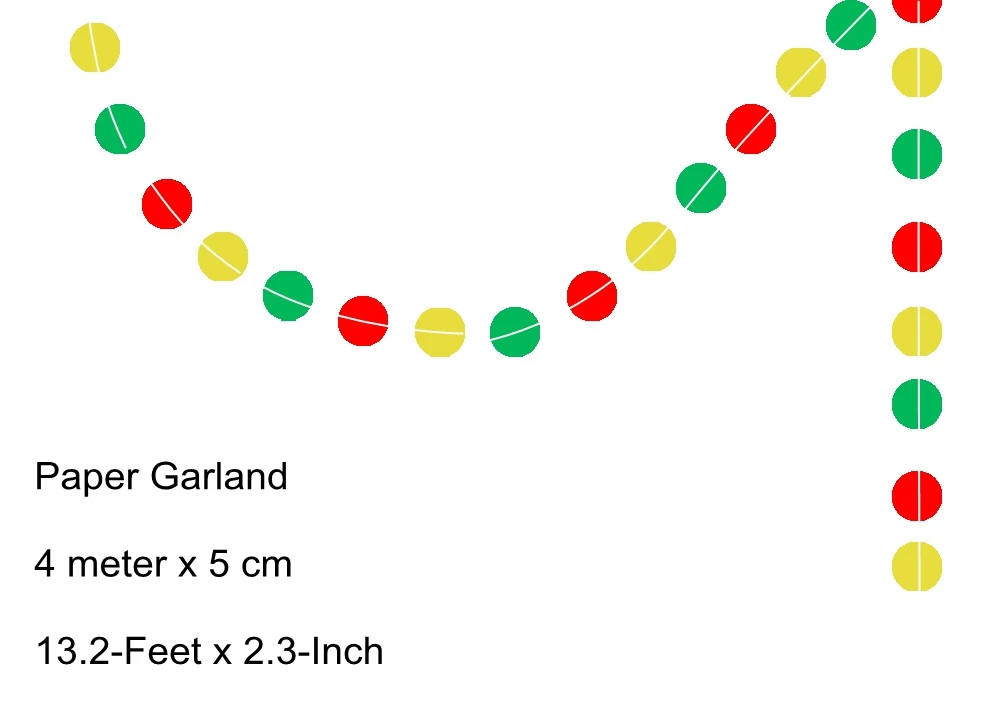 NONO средство для вечерние 5 шт./лот 4 метра бумажные гирлянды флажки для свадебного приема баннер Decoras круглая бумага Гирлянда домашний декор JY-017 - Цвет: A07