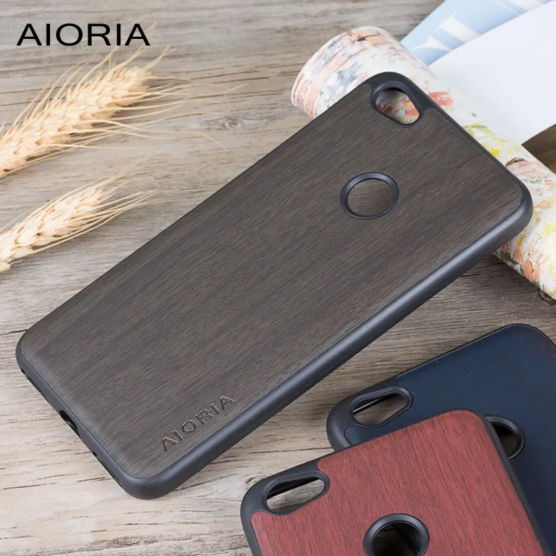 

Wooden design case for Xiaomi Redmi Note 5A Prime soft TPU silicone material & wood PU leather skin covers coque fundas