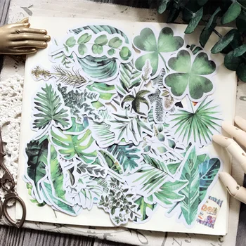 

56pcs/pack Magazine Style Leaf Fern decoration sticker DIY planner diary scrapbooking album sticker escolar