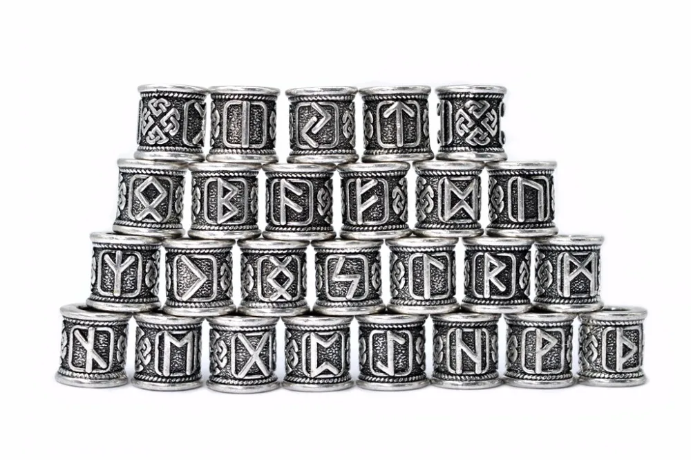 

1pc Exclusive Top Norse Viking Runes Beads Celtics Knots Beads for Bracelets for Pendant Necklace DIY for beard or hair