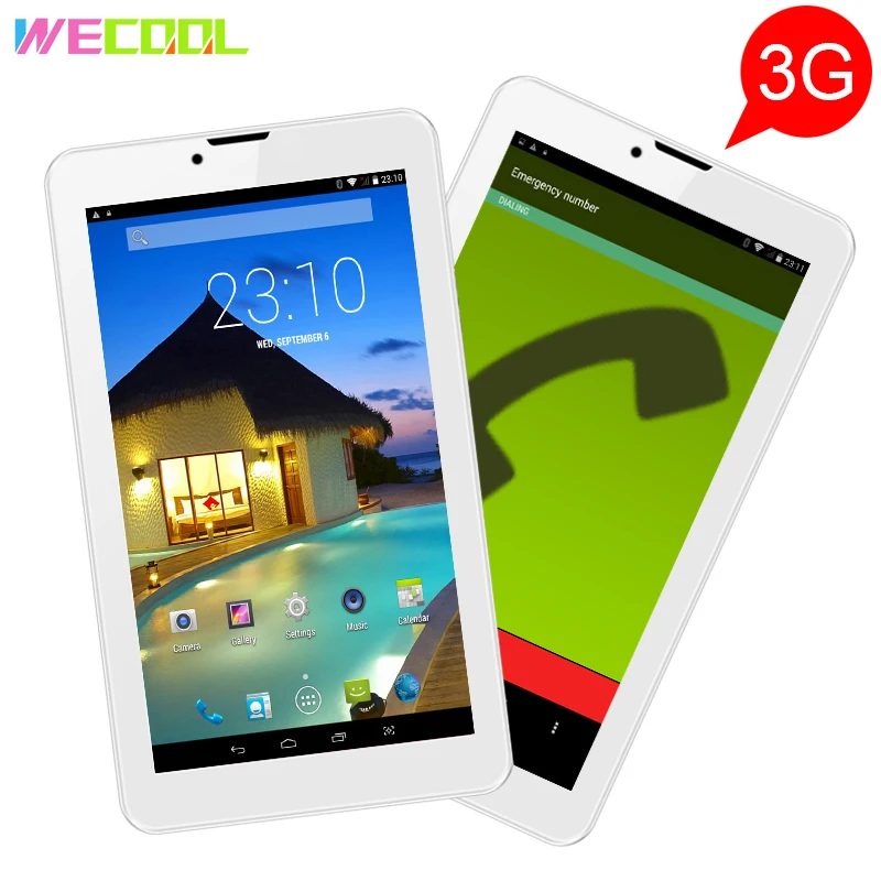 wecool M7 7 дюймов 3G телефонных звонков Планшеты ПК с IPS 1024x600 Разрешение Android Phablet 8 ГБ 4 ядра Dual SIM GPS fm Радио