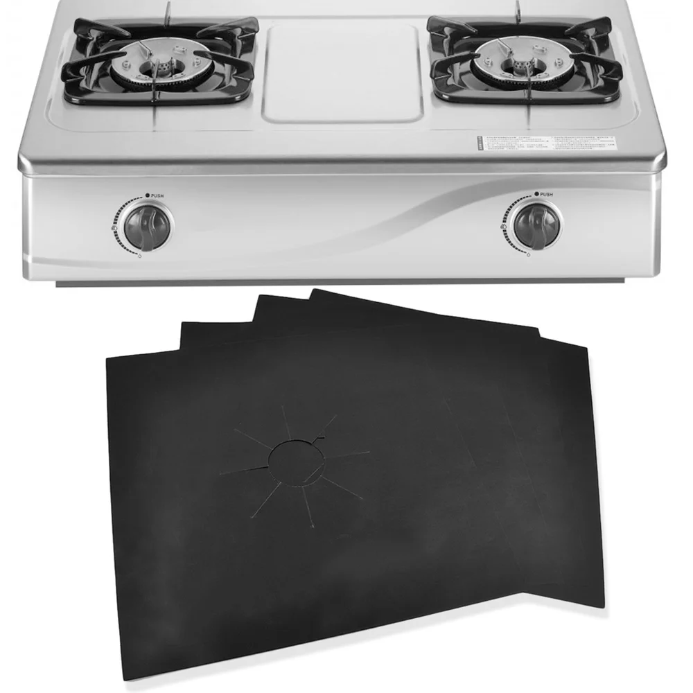 

4Pcs/Set Stove Protector Cover Liner Non-Stick Dishwasher Safe Protective Foil Stove Protectors Cover Gas Stove Anti Dirty Pad