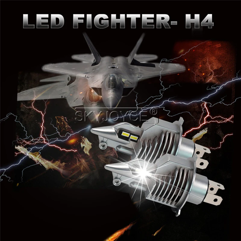 SKYJOYCE New Super Bright 70W H4 Bixenon LED Headlight Bulb As 11 Halogen Bulb Size Auto Car Fighter LED H4 HiLow Beam Bulb (6)