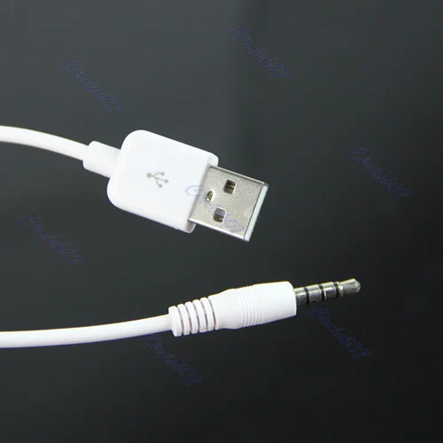 

2019 NEW 5pcs/lot 3.5mm USB Data Sync Charging Cable Adapter for iPod White