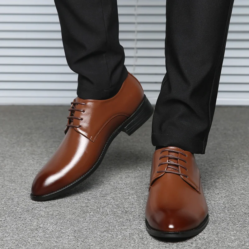 DXKZMCM/Мужские модельные туфли; Мужская официальная обувь; роскошные кожаные свадебные туфли; мужские оксфорды; большие размеры 38-47