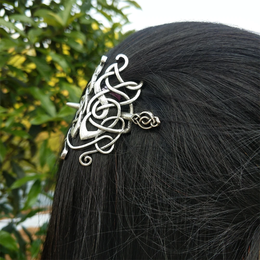 1PCS Hairpins For Women Viking Celtics Knotwork Hairpin Hair Jewelry For Women Cetilcs Hair Jewelry - Image 4