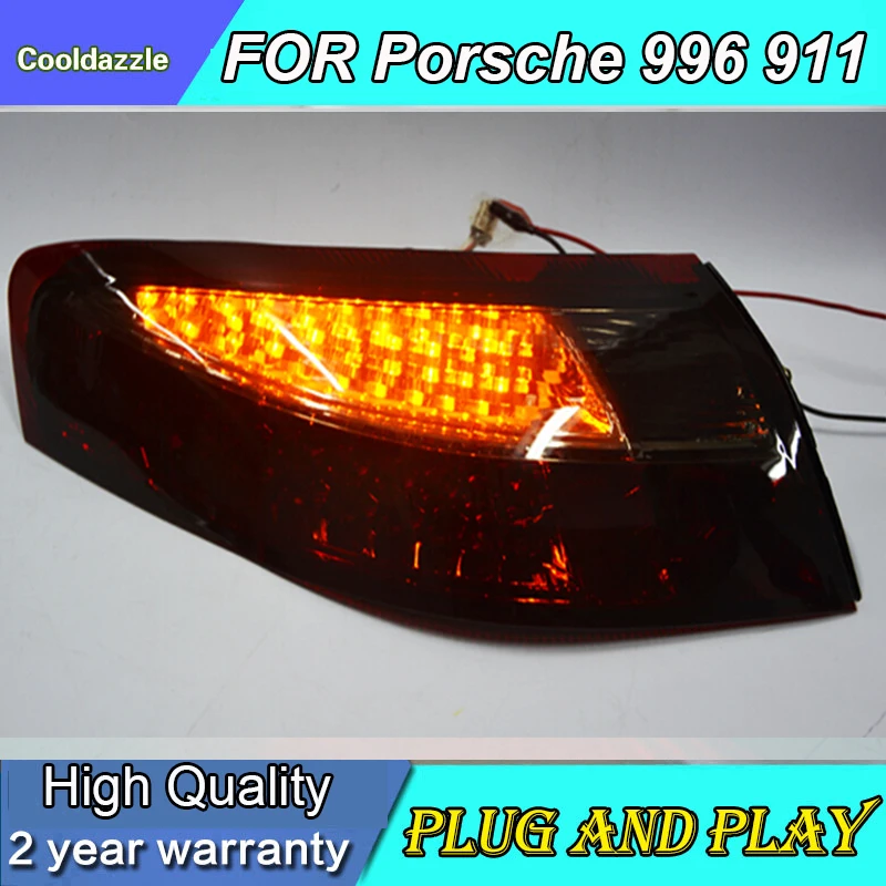 Для Porsche 996 911 светодиодный задний фонарь темно-красный цвет 1997 1998 1999 2000 2001 20022003 2004 год обратный