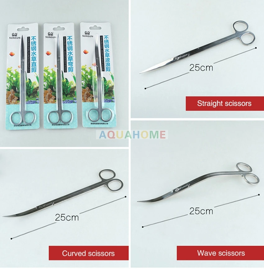 SUNSUN инструменты для очистки аквариума из нержавеющей стали чистящие пинцеты ножницы зажимы водные украшения Обрезка