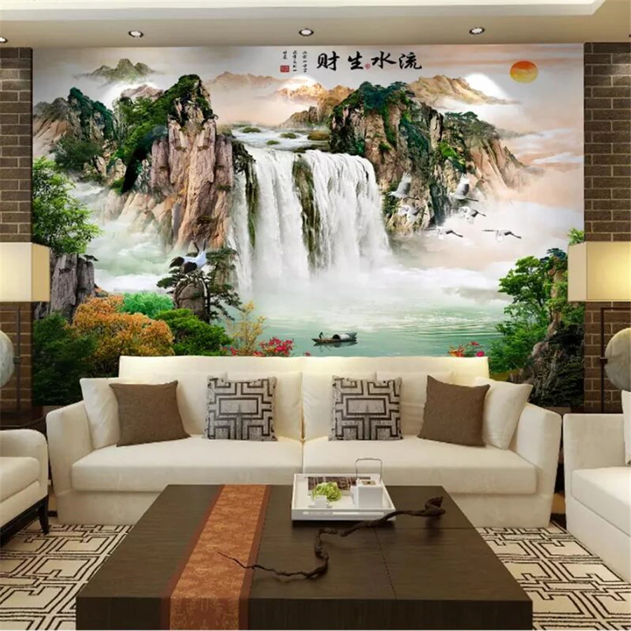 wellyu Papel de parede Custom Wallpaper 3d Photo Mural Waterfall Landscape Painting sofa Background Wall обои Water 3d wallpaper wellyu Papel de parede Custom Wallpaper 3d Photo Mural Waterfall Landscape Painting sofa Background Wall обои Water 3d wallpaper
