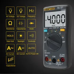 ANENG AN8000 Цифровой мультиметр 4000 отсчетов подсветка AC/DC трансформатор Ом Амперметр Сопротивление Емкость метр тестер