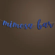 ミモザバーバナー 飲料テーブルレター筆記体サイン背景装飾 ゴールドブライダルシャワー 結婚披露宴の装飾用品 Aliexpress ホーム ガーデン