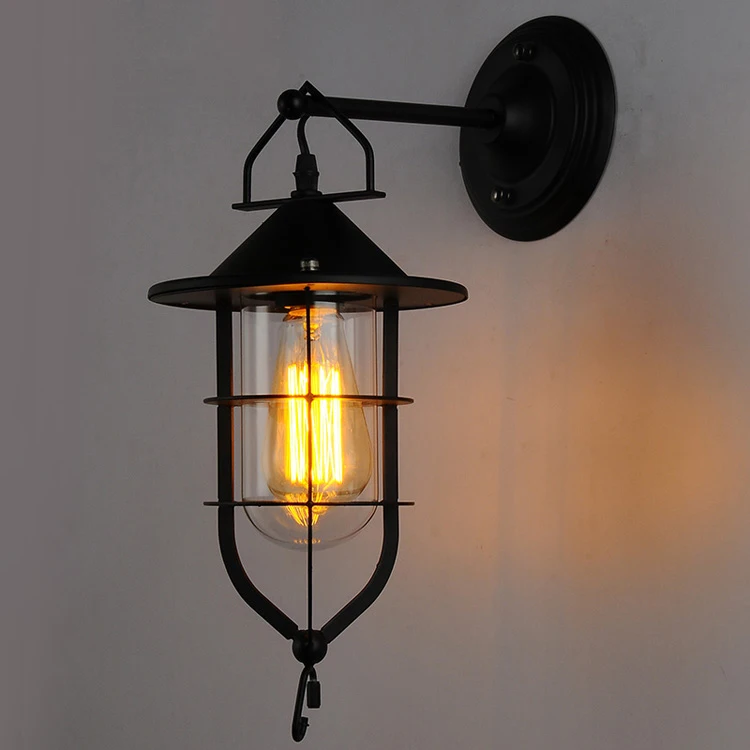 American industrial style Wall Lamp country retro dock iron bar ... American industrial style Wall Lamp country retro dock iron bar ...