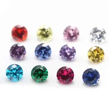 12pcs di Colore CZ 1pcs Per Colori 4 millimetri ~ 10 millimetri di Compleanno di Pietra Allentati Rotonda Cubic Zirconia CZ sintetico Corundum5 # Spinel113 #