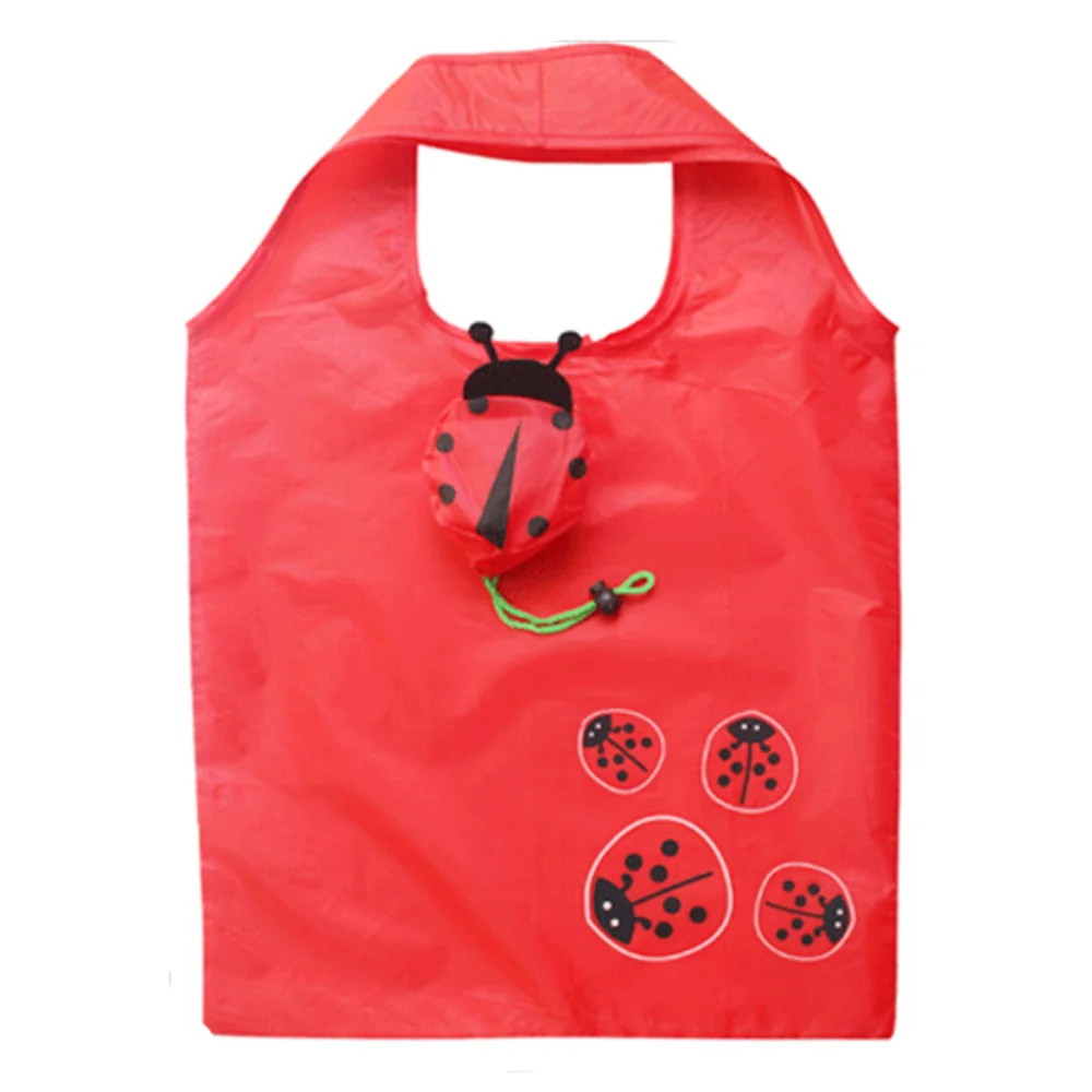 

Eco Storage Handbag Animal Septempunctata shape Foldable Shopping Bags Reusable Folding Grocery Nylon Large Bag Drop Shipping