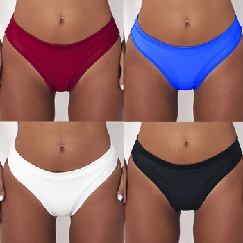 

Sexy Trangel Women Mid-waist Swim Trunks Summer Swimming Bikini Bottoms Two-Piece Separates Swimwear Women Sexy Bottom Beachwear