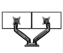 2 Screens Monitor Mount Gas Spring 360 Degree Desktop 17\"-27\" Dual Holder Arm Full Motion TV NB F160