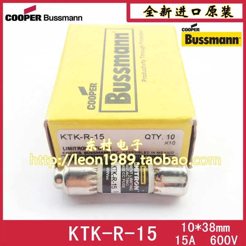 [SA] Bussmann предохранители Limitron класса CC предохранитель KTK-R-15 15A 600V--10PCS/лот |