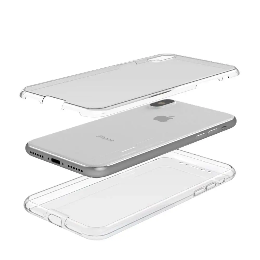 360 Degree Soft TPU Front & Back Full Body Clear Soft TPU Case Cover For iPhone  (12)