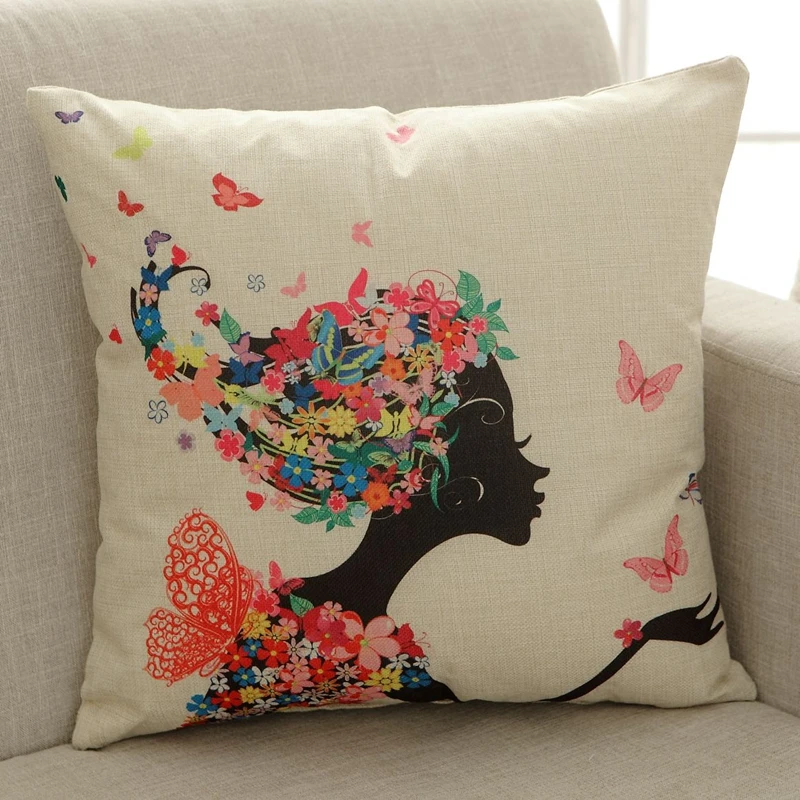 wholesale The beauty and butte cartoon series style Linen