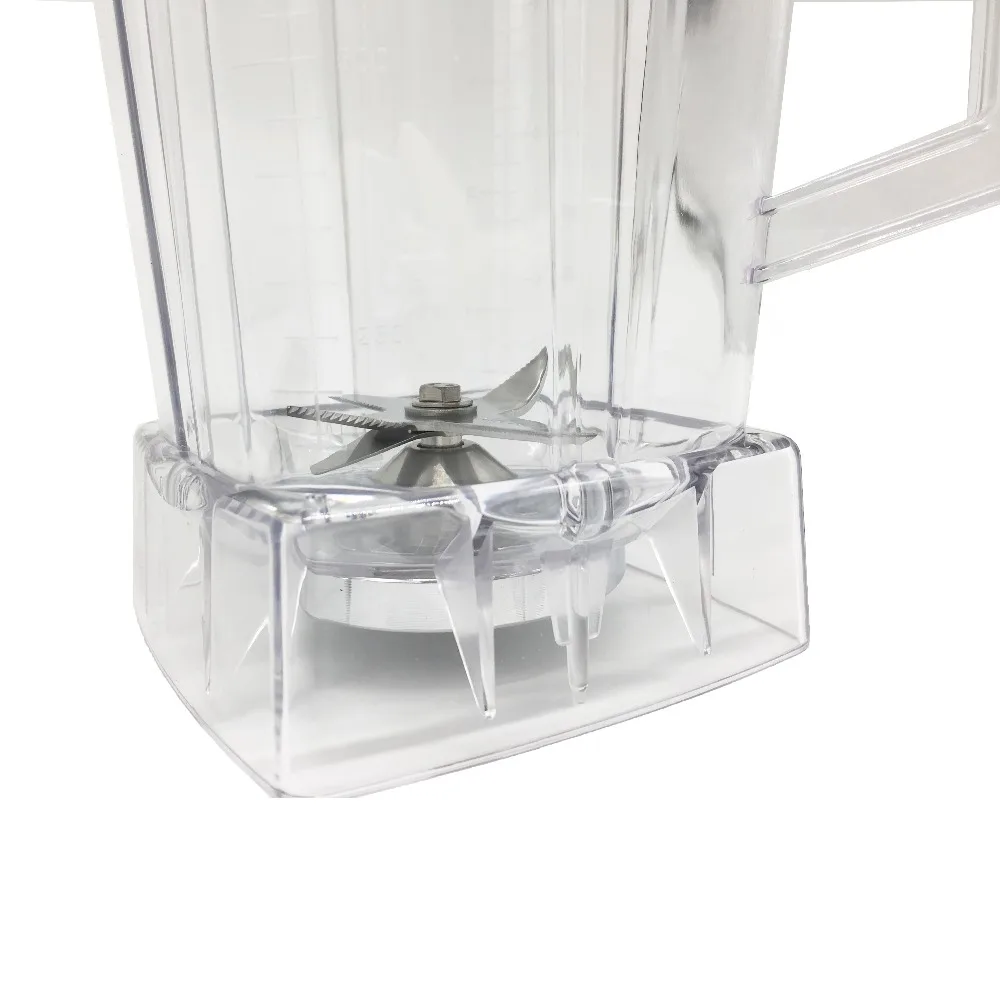 commercial Blender spare parts BPA FREE 2L Square Container Jar Jug Pitcher Cup bottom with serrated smoothies blades lid (5)