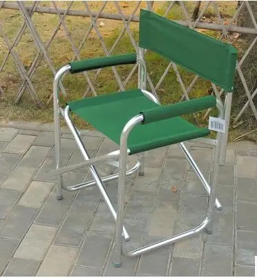 Новейший двухслойный стул для отдыха с хлопковой подкладкой, офисные стулья из алюминиевого сплава, портативный складной стул, наружные пляжные стулья - Цвет: green