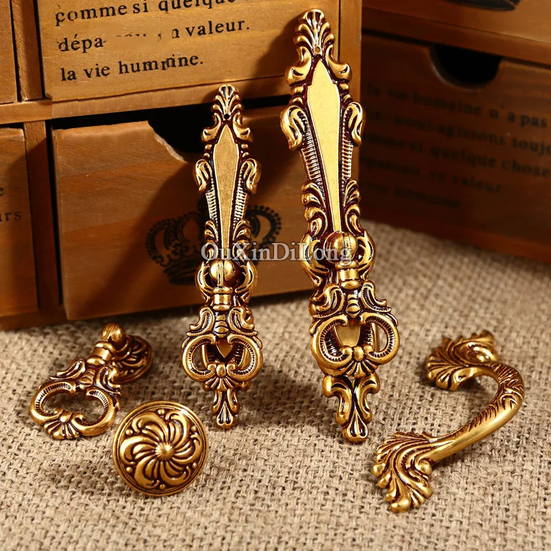 

Top Designed 10PCS Furniture Handles European Vintage Style Drawer Wardrobe Cupboard Kitchen Cabinet Door Pulls Handles Knobs
