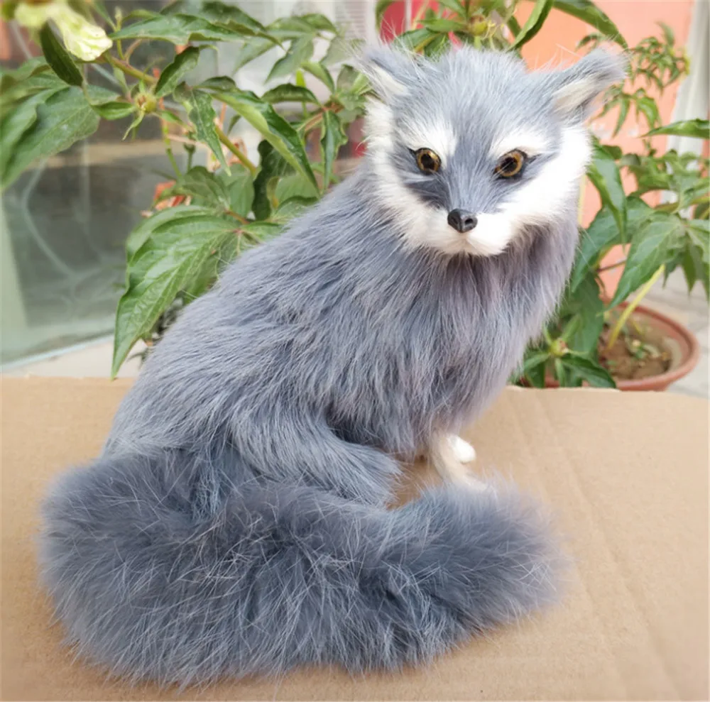 Fancytrader Simulation Animals Fox Dog Bunny Toy Made of Polyethylene and Furs Realistic Mini Doll Decoration Props 15cm7