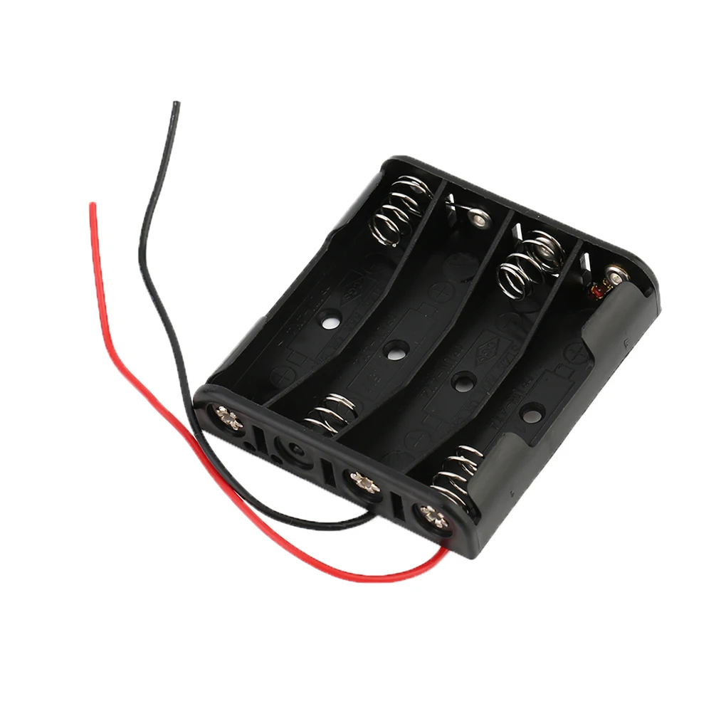 

Perfect for soldering or connecting Plastic Battery Holder for 4x AAA Battery