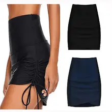 Женская летняя пляжная Сексуальная эластичная облегающая короткая юбка